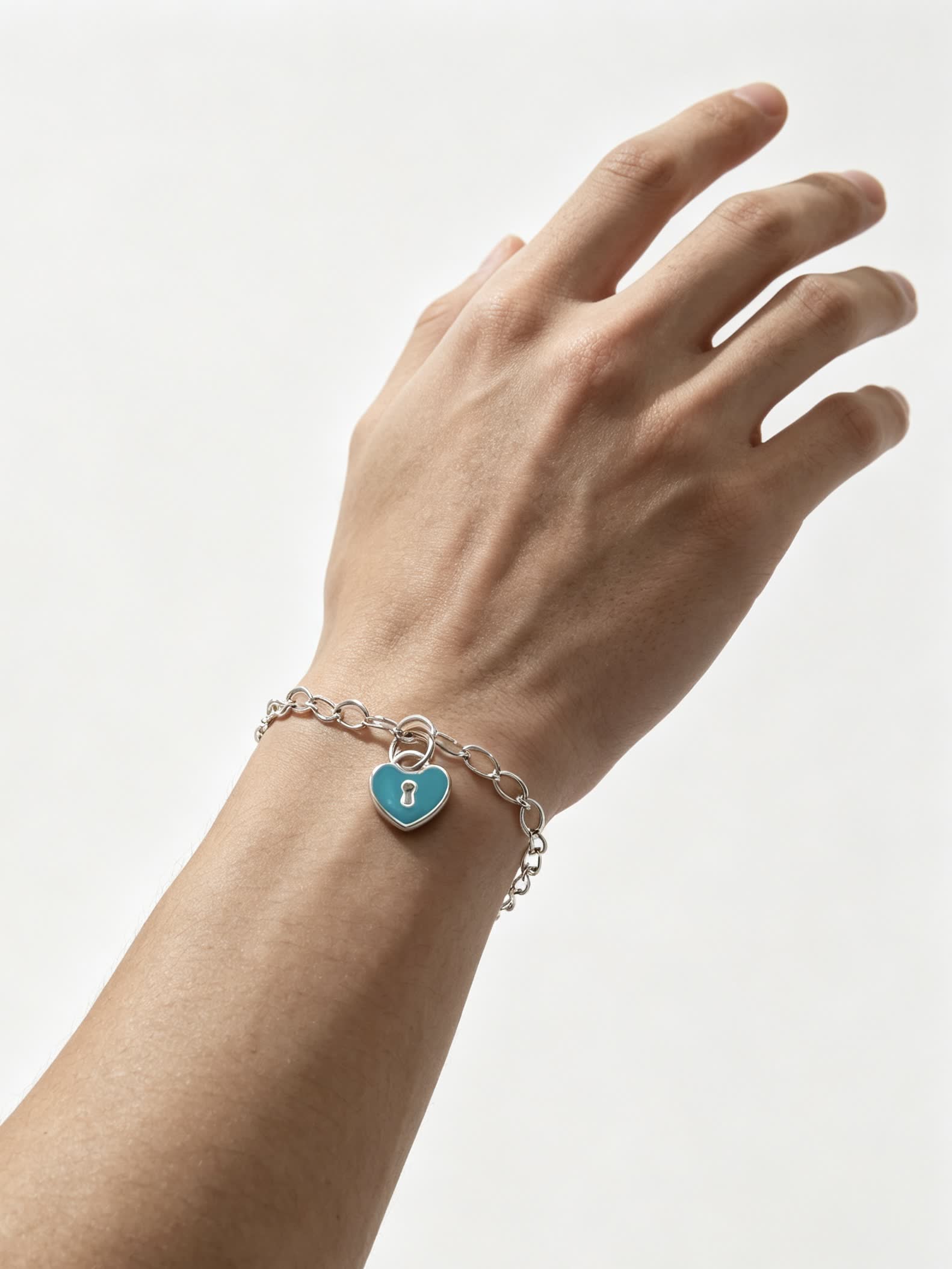 Tiffany & Co. Heart Lock Charm Bracelet